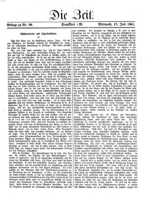 Die Zeit Mittwoch 17. Juli 1861