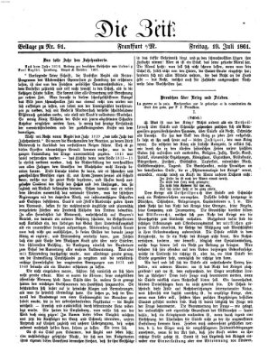 Die Zeit Freitag 19. Juli 1861