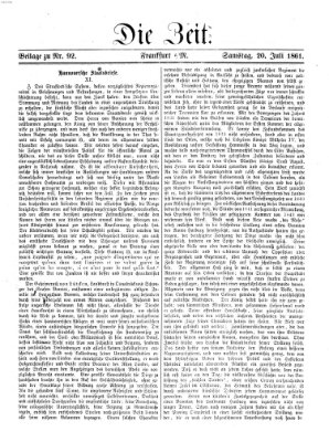 Die Zeit Samstag 20. Juli 1861