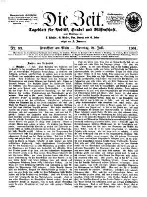 Die Zeit Sonntag 21. Juli 1861