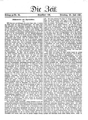 Die Zeit Dienstag 23. Juli 1861