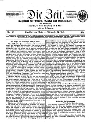 Die Zeit Mittwoch 24. Juli 1861