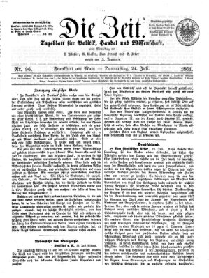 Die Zeit Donnerstag 25. Juli 1861