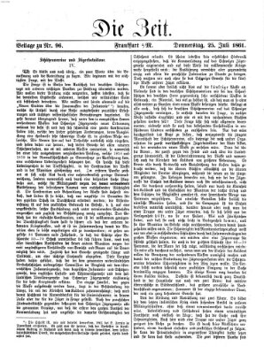 Die Zeit Donnerstag 25. Juli 1861