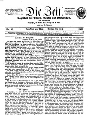 Die Zeit Freitag 26. Juli 1861