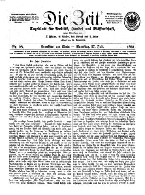 Die Zeit Samstag 27. Juli 1861