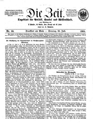 Die Zeit Sonntag 28. Juli 1861