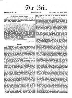 Die Zeit Sonntag 28. Juli 1861