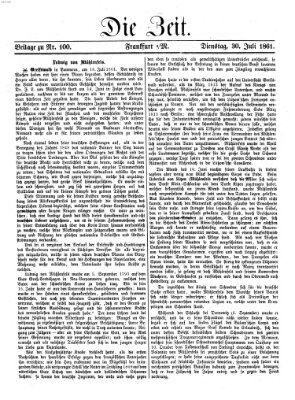 Die Zeit Dienstag 30. Juli 1861