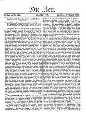 Die Zeit Samstag 3. August 1861