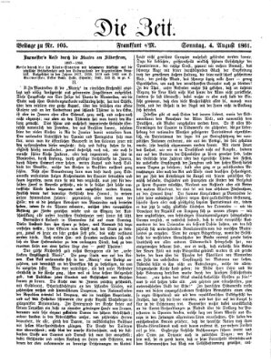 Die Zeit Sonntag 4. August 1861