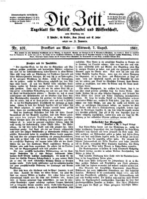 Die Zeit Mittwoch 7. August 1861