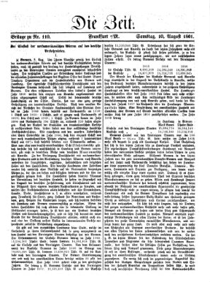 Die Zeit Samstag 10. August 1861