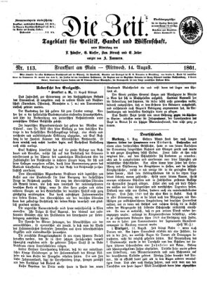 Die Zeit Mittwoch 14. August 1861