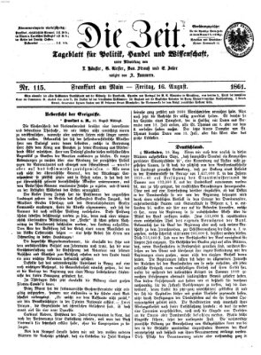 Die Zeit Freitag 16. August 1861