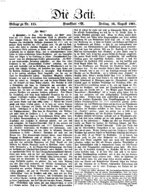 Die Zeit Freitag 16. August 1861