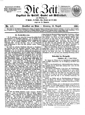 Die Zeit Sonntag 18. August 1861