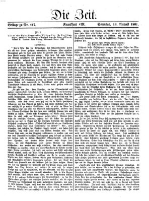 Die Zeit Sonntag 18. August 1861