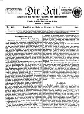 Die Zeit Dienstag 20. August 1861