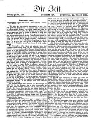 Die Zeit Donnerstag 22. August 1861