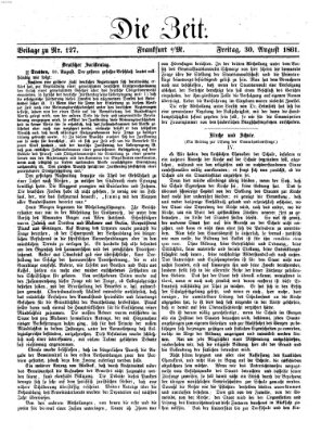 Die Zeit Freitag 30. August 1861