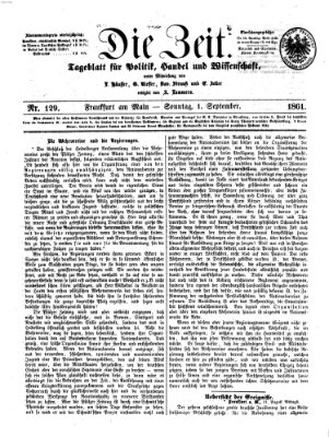 Die Zeit Sonntag 1. September 1861