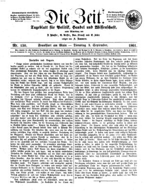 Die Zeit Dienstag 3. September 1861