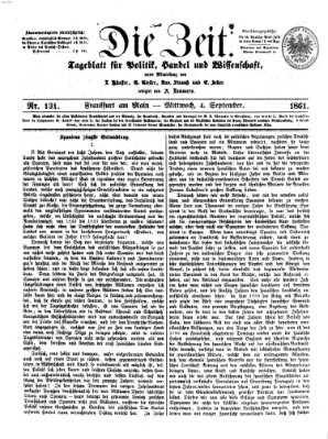 Die Zeit Mittwoch 4. September 1861