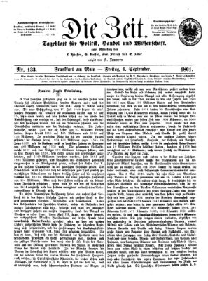 Die Zeit Freitag 6. September 1861