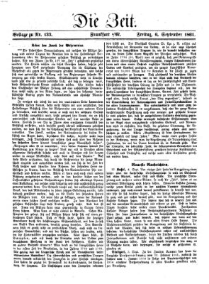 Die Zeit Freitag 6. September 1861