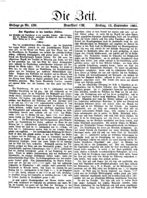 Die Zeit Freitag 13. September 1861