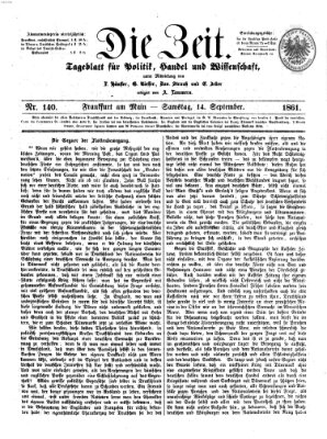 Die Zeit Samstag 14. September 1861