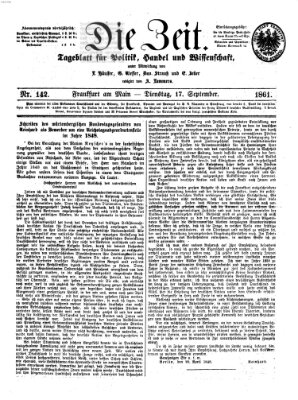 Die Zeit Dienstag 17. September 1861