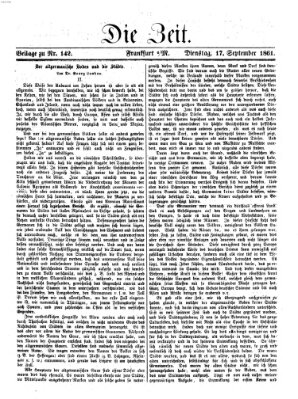 Die Zeit Dienstag 17. September 1861