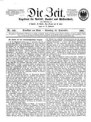 Die Zeit Samstag 21. September 1861