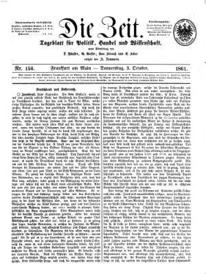 Die Zeit Donnerstag 3. Oktober 1861