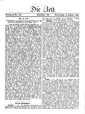 Die Zeit Donnerstag 3. Oktober 1861