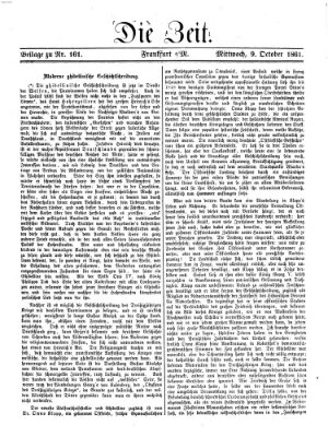 Die Zeit Mittwoch 9. Oktober 1861