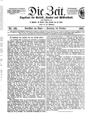 Die Zeit Sonntag 13. Oktober 1861