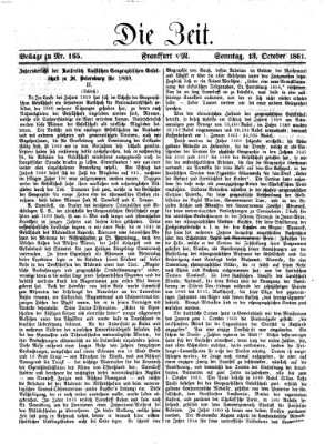 Die Zeit Sonntag 13. Oktober 1861