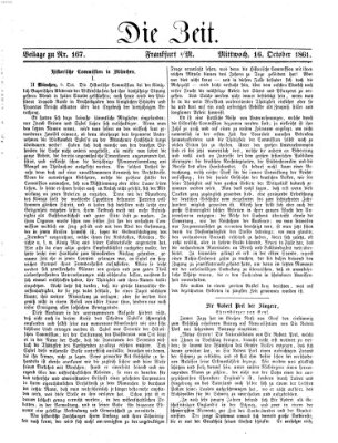 Die Zeit Mittwoch 16. Oktober 1861