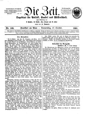 Die Zeit Donnerstag 17. Oktober 1861