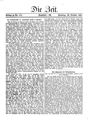 Die Zeit Sonntag 20. Oktober 1861