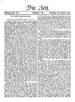 Die Zeit Dienstag 22. Oktober 1861