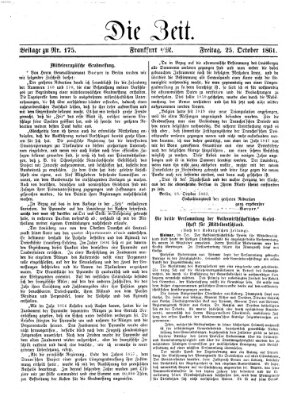 Die Zeit Freitag 25. Oktober 1861