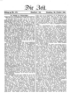 Die Zeit Samstag 26. Oktober 1861