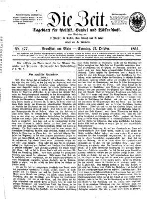 Die Zeit Sonntag 27. Oktober 1861