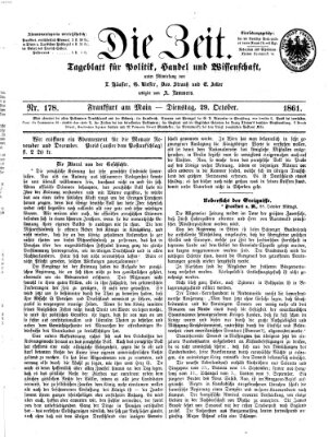 Die Zeit Dienstag 29. Oktober 1861