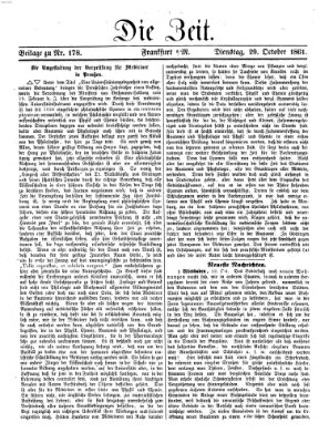 Die Zeit Dienstag 29. Oktober 1861