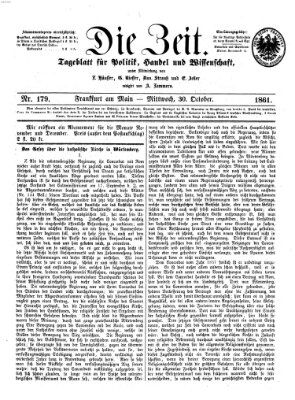 Die Zeit Mittwoch 30. Oktober 1861